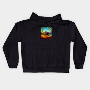 ASTRONAUT IN A HAMMOCK, RELAXING ON A TROPICAL BEACH Kids Hoodie